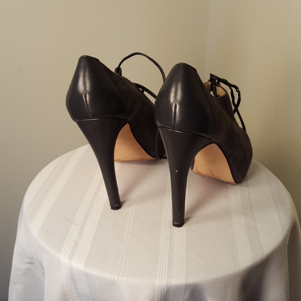 Talbots Erica Suede Lace Up Bootie (Gray) - Picture 3 of 5
